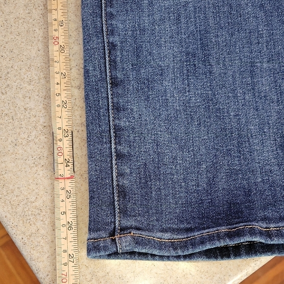 Risen ASYMMETRICAL Straight Leg Dark Blur Demin Jeans Size 1XL - Picture 11 of 12